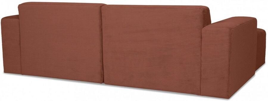 INOSIGN Hoekbank Koa 228 cm L-vorm modulair bankstel webstof cord Designbank zachte lounge-zitcomfort golfondersteuning tot aan de vloer - Foto 6