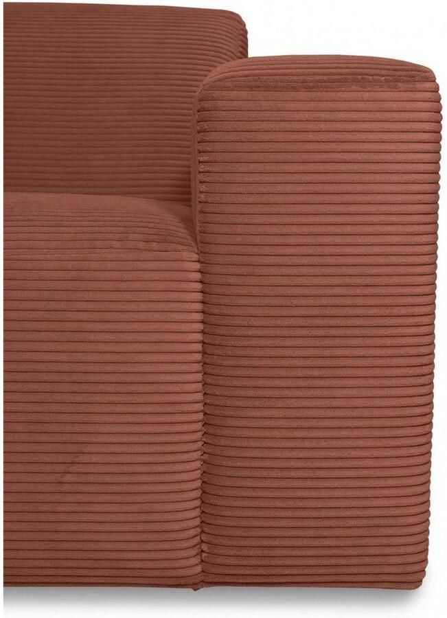 INOSIGN Hoekbank Koa 228 cm L-vorm modulair bankstel webstof cord Designbank zachte lounge-zitcomfort golfondersteuning tot aan de vloer - Foto 3