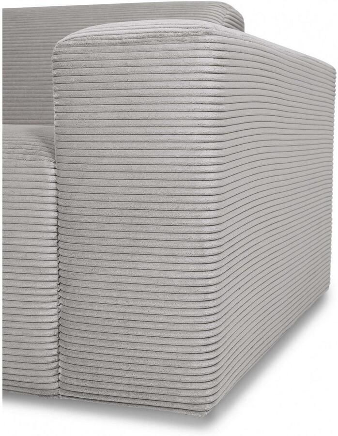 INOSIGN Hoekbank Koa 228 cm L-vorm modulair bankstel webstof cord Designbank zachte lounge-zitcomfort golfondersteuning tot aan de vloer - Foto 2