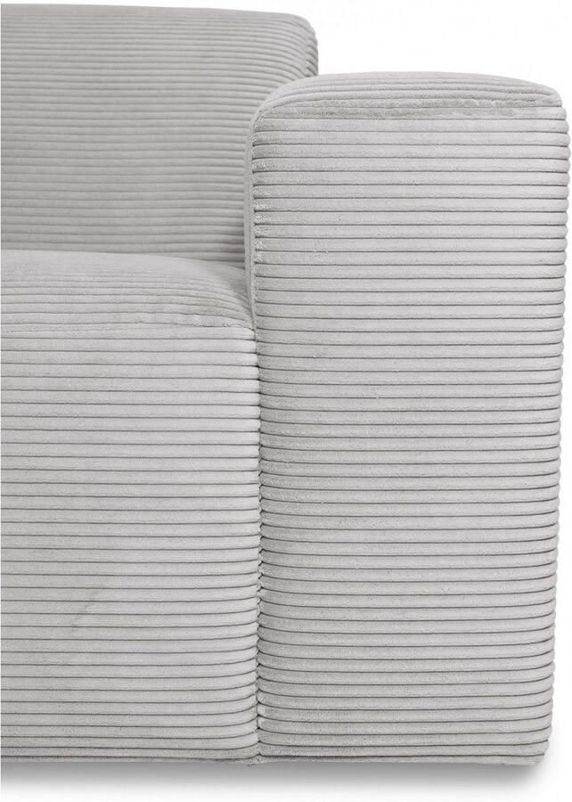 INOSIGN Hoekbank Koa 228 cm L-vorm modulair bankstel webstof cord Designbank zachte lounge-zitcomfort golfondersteuning tot aan de vloer - Foto 3