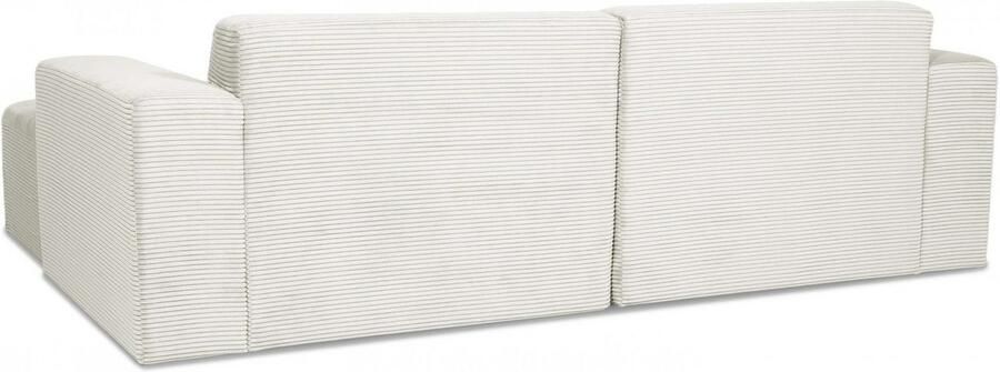 INOSIGN Hoekbank Koa 228 cm L-vorm modulair bankstel webstof cord Designbank zachte lounge-zitcomfort golfondersteuning tot aan de vloer - Foto 6