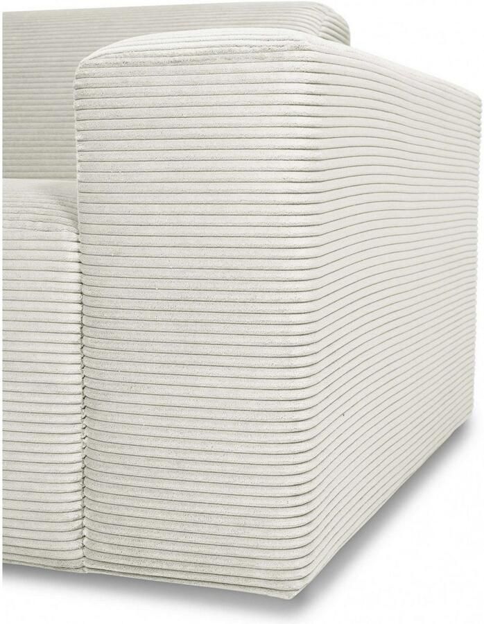 INOSIGN Hoekbank Koa 228 cm L-vorm modulair bankstel webstof cord Designbank zachte lounge-zitcomfort golfondersteuning tot aan de vloer - Foto 2