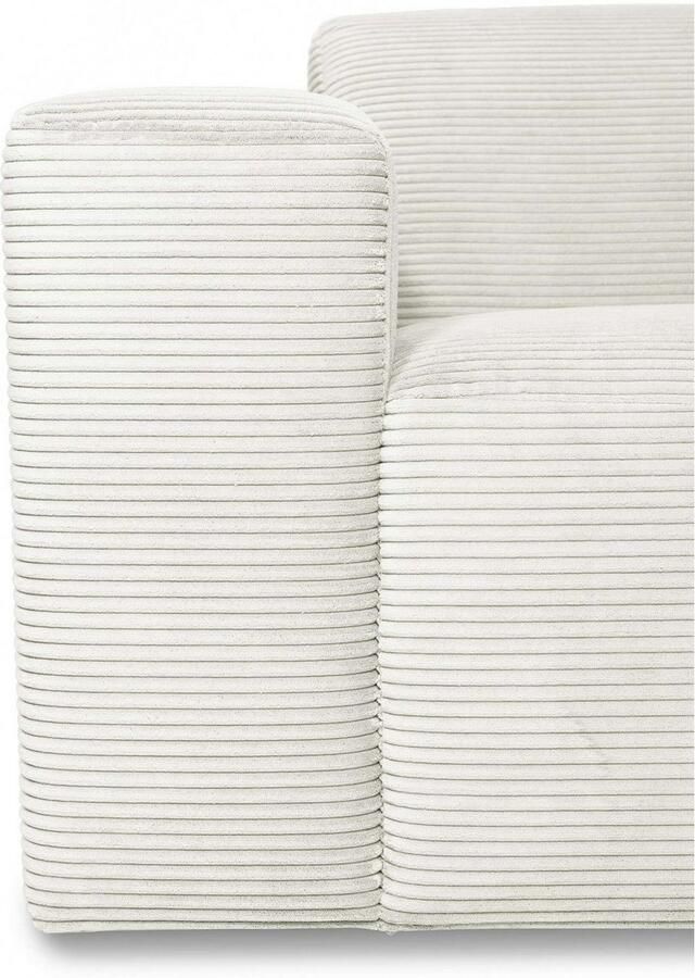 INOSIGN Hoekbank Koa 228 cm L-vorm modulair bankstel webstof cord Designbank zachte lounge-zitcomfort golfondersteuning tot aan de vloer - Foto 3