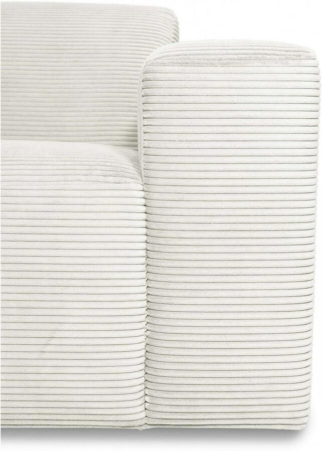 INOSIGN Hoekbank Koa 228 cm L-vorm modulair bankstel webstof cord Designbank zachte lounge-zitcomfort golfondersteuning tot aan de vloer - Foto 3