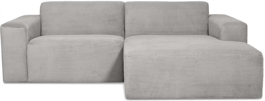 INOSIGN Hoekbank Koa 228 cm L-vorm modulair bankstel webstof cord Designbank zachte lounge-zitcomfort golfondersteuning tot aan de vloer - Foto 5