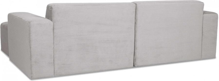 INOSIGN Hoekbank Koa 228 cm L-vorm modulair bankstel webstof cord Designbank zachte lounge-zitcomfort golfondersteuning tot aan de vloer - Foto 6