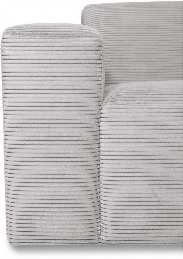 INOSIGN Hoekbank Koa 228 cm L-vorm modulair bankstel webstof cord Designbank zachte lounge-zitcomfort golfondersteuning tot aan de vloer - Foto 3