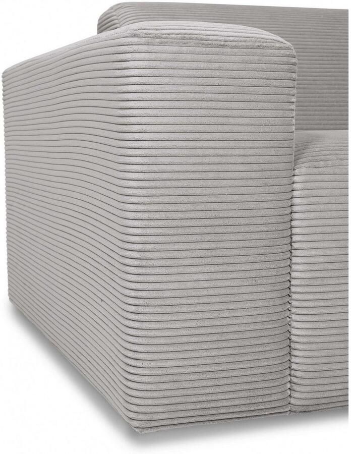 INOSIGN Hoekbank Koa 228 cm L-vorm modulair bankstel webstof cord Designbank zachte lounge-zitcomfort golfondersteuning tot aan de vloer - Foto 2