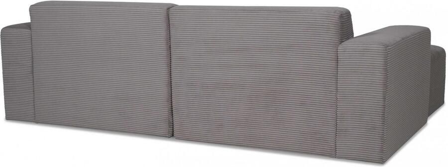 INOSIGN Hoekbank Koa 228 cm L-vorm modulair bankstel webstof cord Designbank zachte lounge-zitcomfort golfondersteuning tot aan de vloer - Foto 6