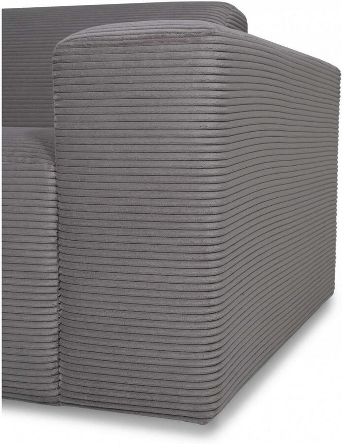 INOSIGN Hoekbank Koa 228 cm L-vorm modulair bankstel webstof cord Designbank zachte lounge-zitcomfort golfondersteuning tot aan de vloer - Foto 2