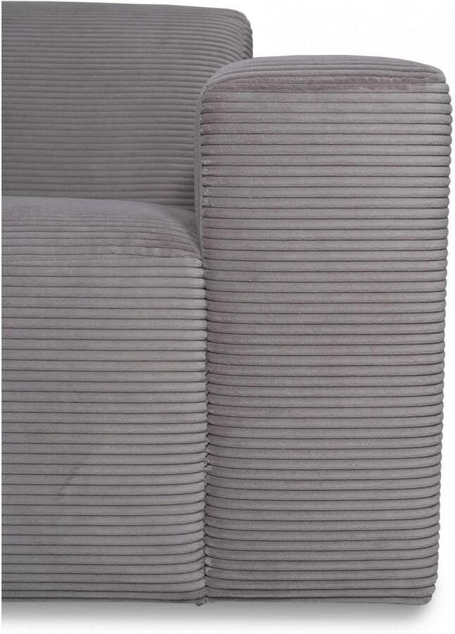 INOSIGN Hoekbank Koa 228 cm L-vorm modulair bankstel webstof cord Designbank zachte lounge-zitcomfort golfondersteuning tot aan de vloer - Foto 3