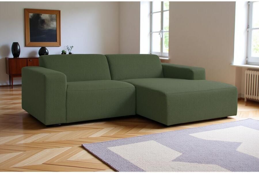 INOSIGN Hoekbank Koa 228 cm L-vorm modulair bankstel webstof cord Designbank zachte lounge-zitcomfort golfondersteuning tot aan de vloer - Foto 4