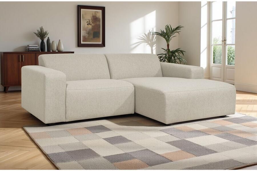 INOSIGN Hoekbank Koa 228 cm L-vorm modulair bankstel webstof cord Designbank zachte lounge-zitcomfort golfondersteuning tot aan de vloer - Foto 6