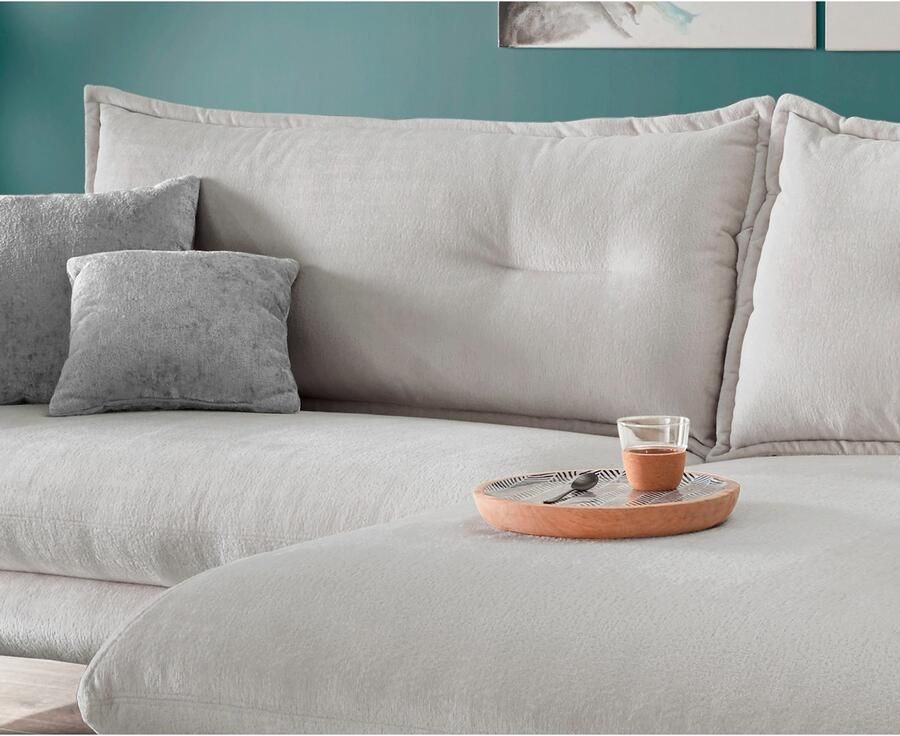 INOSIGN Hoekbank Lazio modern en comfortabel smalle armleuningen geweldige detailafwerking - Foto 4