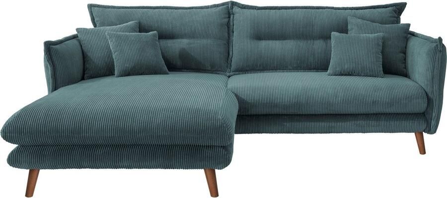 INOSIGN Hoekbank Lazio modern en comfortabel smalle armleuningen geweldige detailafwerking - Foto 5