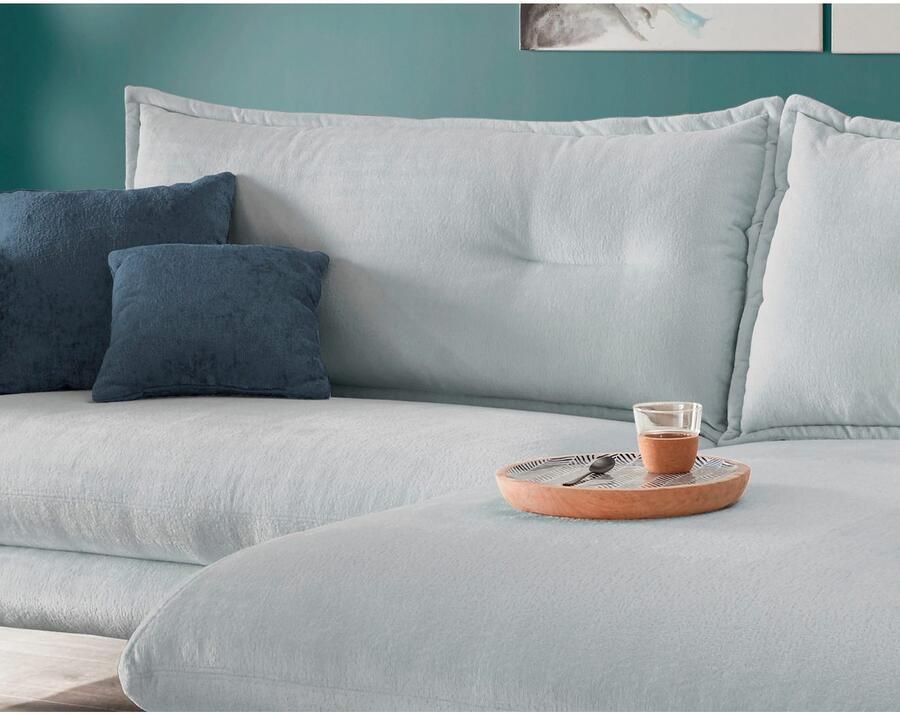 INOSIGN Hoekbank Lazio modern en comfortabel smalle armleuningen geweldige detailafwerking - Foto 4