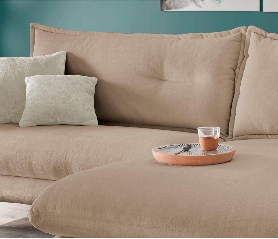 INOSIGN Hoekbank Lazio modern en comfortabel smalle armleuningen geweldige detailafwerking - Foto 4
