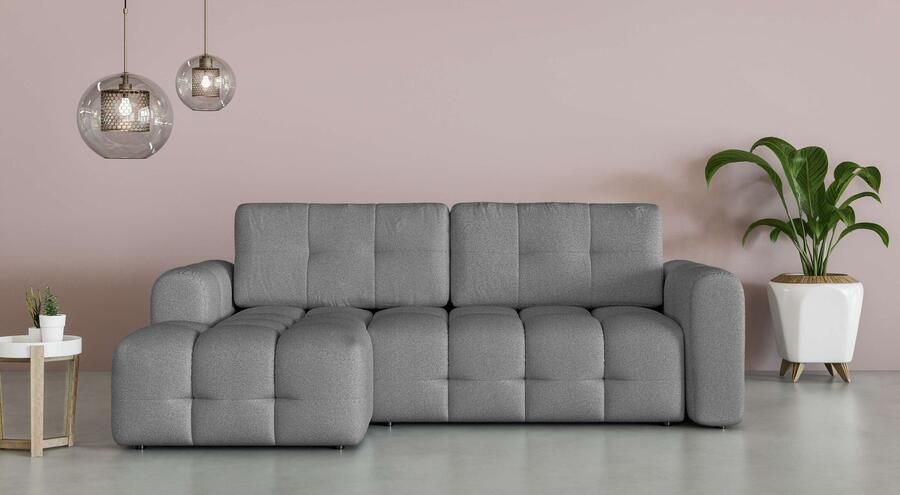 INOSIGN Hoekbank Manilla optioneel met bedfunctie B D H 265 170 91 cm L-vorm met recamiere rechts links bestelbaar golfondersteuning - Foto 8