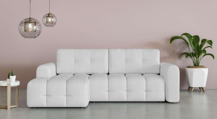 INOSIGN Hoekbank Manilla optioneel met bedfunctie B D H 265 170 91 cm L-vorm met recamiere rechts links bestelbaar golfondersteuning - Foto 8