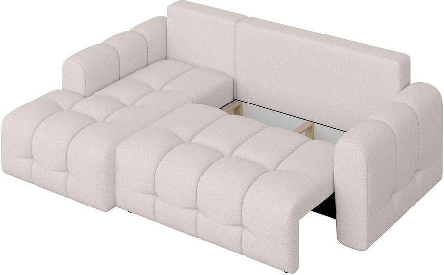 INOSIGN Hoekbank Manilla optioneel met bedfunctie B D H 265 170 91 cm L-vorm met recamiere rechts links bestelbaar golfondersteuning