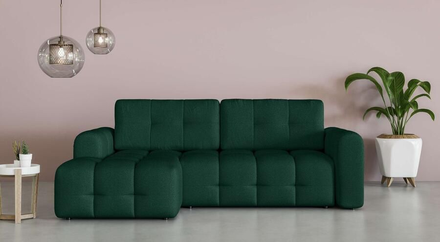 INOSIGN Hoekbank Manilla optioneel met bedfunctie B D H 265 170 91 cm L-vorm met recamiere rechts links bestelbaar golfondersteuning - Foto 8