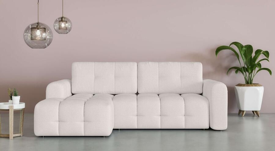 INOSIGN Hoekbank Manilla optioneel met bedfunctie B D H 265 170 91 cm L-vorm met recamiere rechts links bestelbaar golfondersteuning - Foto 8