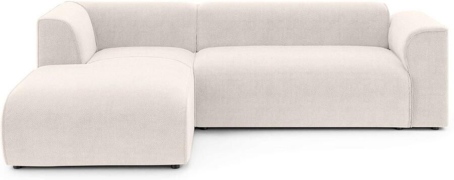 INOSIGN Hoekbank MERID L-vorm (257 cm) tijdloos & stijlvol ontwerp Uitgebreid gepolsterd in cord chenille en structuur - Foto 3