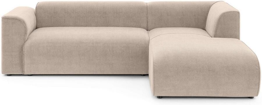 INOSIGN Hoekbank MERID L-vorm (257 cm) tijdloos & stijlvol ontwerp Uitgebreid gepolsterd in cord chenille en structuur - Foto 3