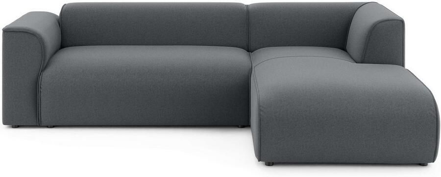 INOSIGN Hoekbank MERID L-vorm (257 cm) tijdloos & stijlvol ontwerp Uitgebreid gepolsterd in cord chenille en structuur - Foto 3