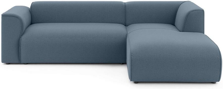 INOSIGN Hoekbank MERID L-vorm (257 cm) tijdloos & stijlvol ontwerp Uitgebreid gepolsterd in cord chenille en structuur - Foto 3