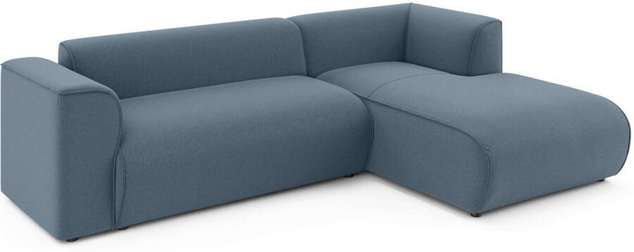 INOSIGN Hoekbank MERID L-vorm (257 cm) tijdloos & stijlvol ontwerp Uitgebreid gepolsterd in cord chenille en structuur - Foto 4