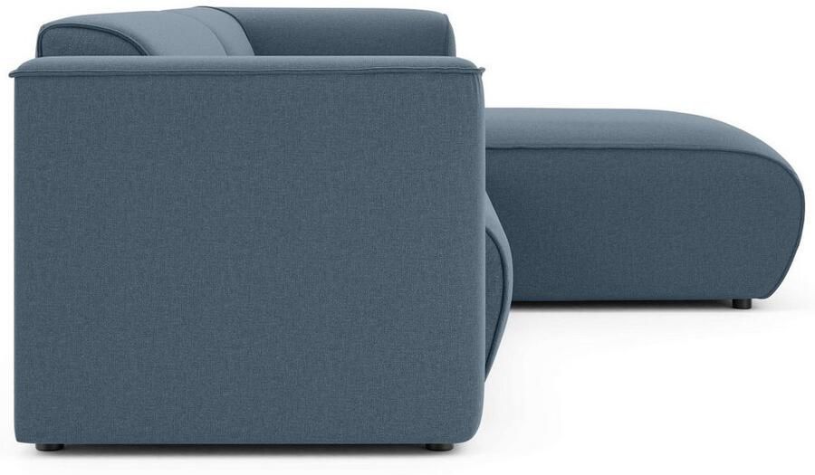 INOSIGN Hoekbank MERID L-vorm (257 cm) tijdloos & stijlvol ontwerp Uitgebreid gepolsterd in cord chenille en structuur