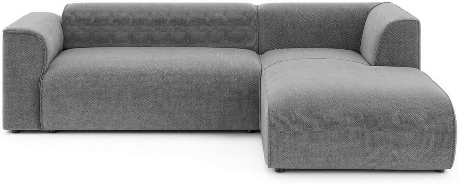 INOSIGN Hoekbank MERID L-vorm (257 cm) tijdloos & stijlvol ontwerp Uitgebreid gepolsterd in cord chenille en structuur - Foto 3