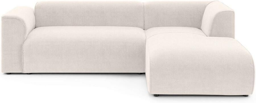 INOSIGN Hoekbank MERID L-vorm (257 cm) tijdloos & stijlvol ontwerp Uitgebreid gepolsterd in cord chenille en structuur - Foto 3