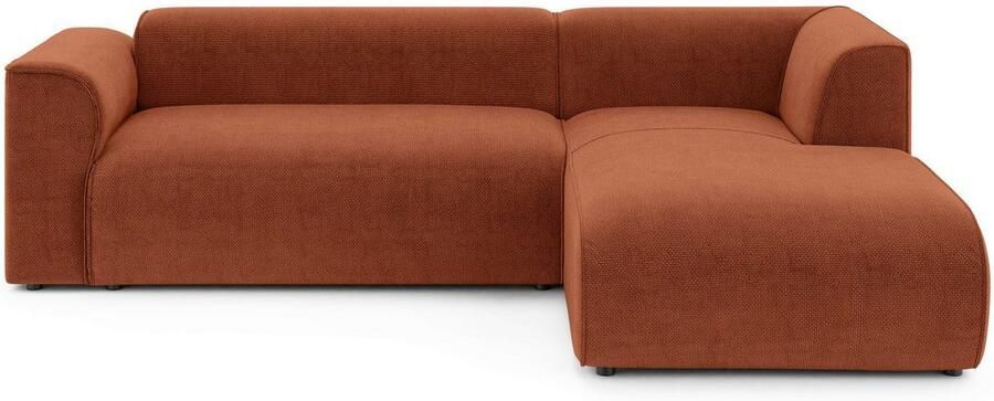 INOSIGN Hoekbank MERID L-vorm (257 cm) tijdloos & stijlvol ontwerp Uitgebreid gepolsterd in cord chenille en structuur - Foto 3