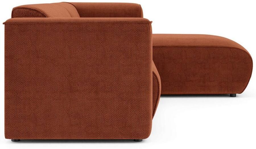 INOSIGN Hoekbank MERID L-vorm (257 cm) tijdloos & stijlvol ontwerp Uitgebreid gepolsterd in cord chenille en structuur