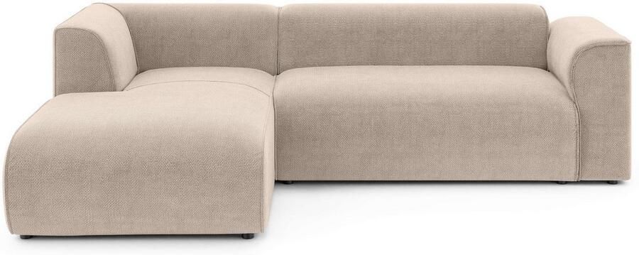 INOSIGN Hoekbank MERID L-vorm (257 cm) tijdloos & stijlvol ontwerp Uitgebreid gepolsterd in cord chenille en structuur - Foto 3