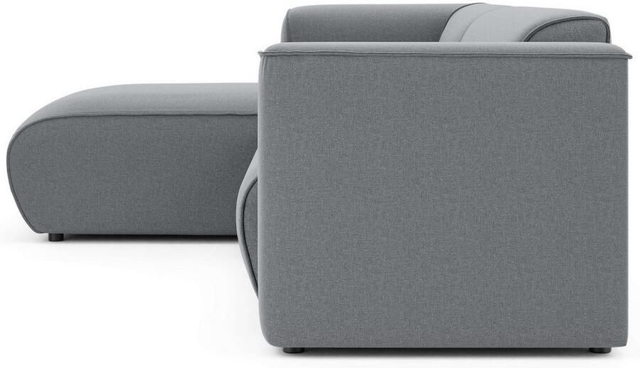 INOSIGN Hoekbank MERID L-vorm (257 cm) tijdloos & stijlvol ontwerp Uitgebreid gepolsterd in cord chenille en structuur