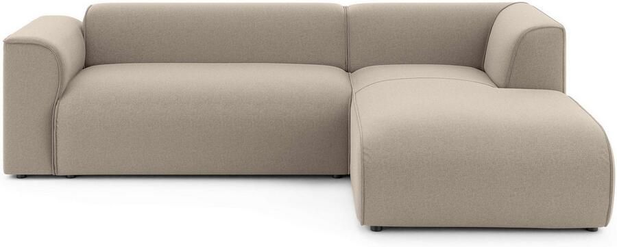 INOSIGN Hoekbank MERID L-vorm (257 cm) tijdloos & stijlvol ontwerp Uitgebreid gepolsterd in cord chenille en structuur - Foto 3