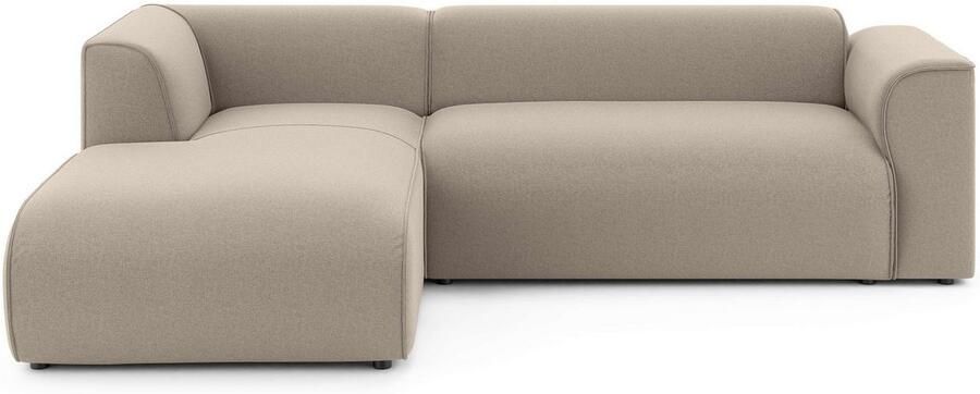 INOSIGN Hoekbank MERID L-vorm (257 cm) tijdloos & stijlvol ontwerp Uitgebreid gepolsterd in cord chenille en structuur - Foto 3