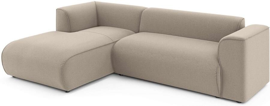 INOSIGN Hoekbank MERID L-vorm (257 cm) tijdloos & stijlvol ontwerp Uitgebreid gepolsterd in cord chenille en structuur - Foto 4