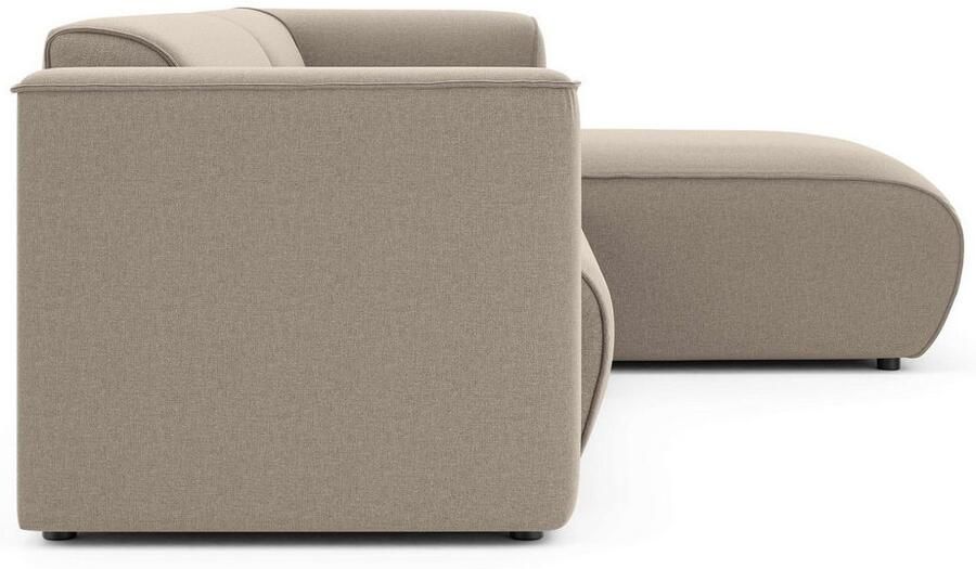 INOSIGN Hoekbank MERID L-vorm (257 cm) tijdloos & stijlvol ontwerp Uitgebreid gepolsterd in cord chenille en structuur