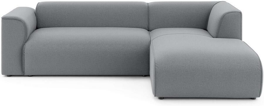 INOSIGN Hoekbank MERID L-vorm (257 cm) tijdloos & stijlvol ontwerp Uitgebreid gepolsterd in cord chenille en structuur - Foto 3