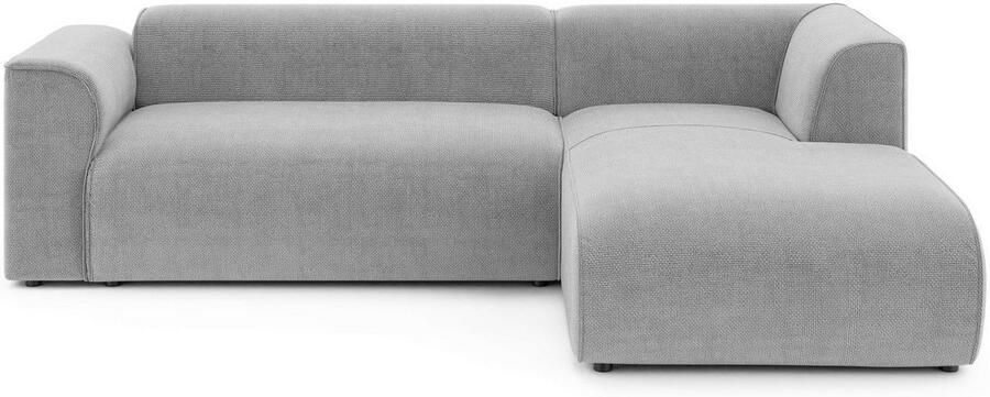 INOSIGN Hoekbank MERID L-vorm (257 cm) tijdloos & stijlvol ontwerp Uitgebreid gepolsterd in cord chenille en structuur - Foto 3