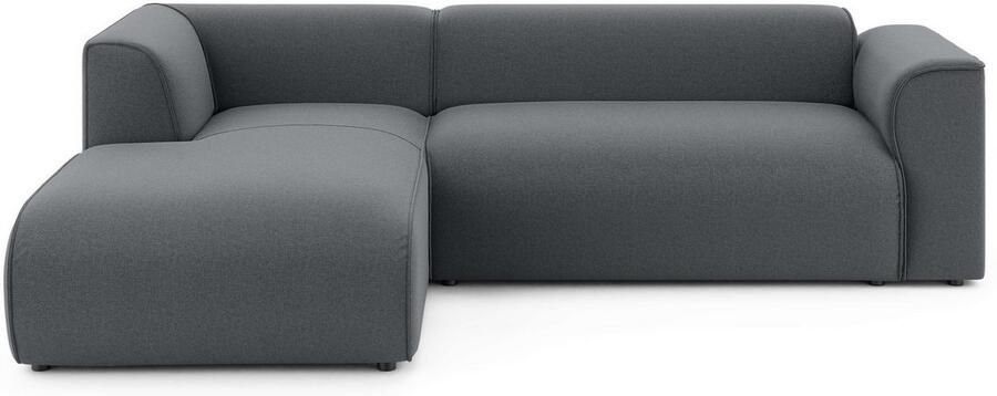 INOSIGN Hoekbank MERID L-vorm (257 cm) tijdloos & stijlvol ontwerp Uitgebreid gepolsterd in cord chenille en structuur - Foto 3