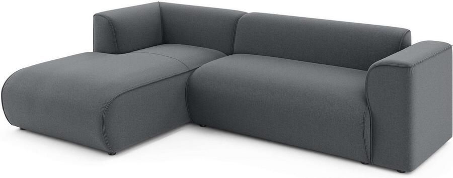 INOSIGN Hoekbank MERID L-vorm (257 cm) tijdloos & stijlvol ontwerp Uitgebreid gepolsterd in cord chenille en structuur - Foto 4