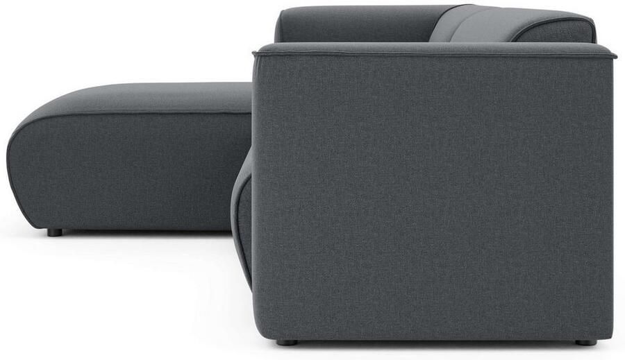 INOSIGN Hoekbank MERID L-vorm (257 cm) tijdloos & stijlvol ontwerp Uitgebreid gepolsterd in cord chenille en structuur