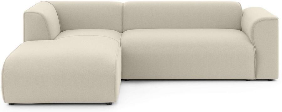 INOSIGN Hoekbank MERID L-vorm (257 cm) tijdloos & stijlvol ontwerp Uitgebreid gepolsterd in cord chenille en structuur - Foto 3