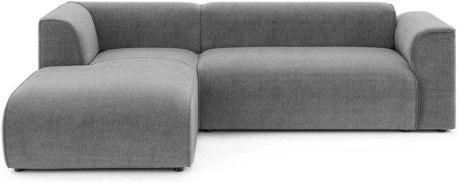 INOSIGN Hoekbank MERID L-vorm (257 cm) tijdloos & stijlvol ontwerp Uitgebreid gepolsterd in cord chenille en structuur - Foto 3