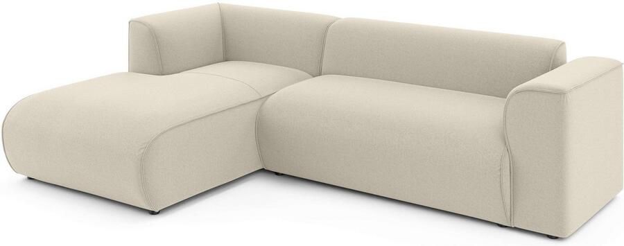 INOSIGN Hoekbank MERID L-vorm (257 cm) tijdloos & stijlvol ontwerp Uitgebreid gepolsterd in cord chenille en structuur - Foto 4